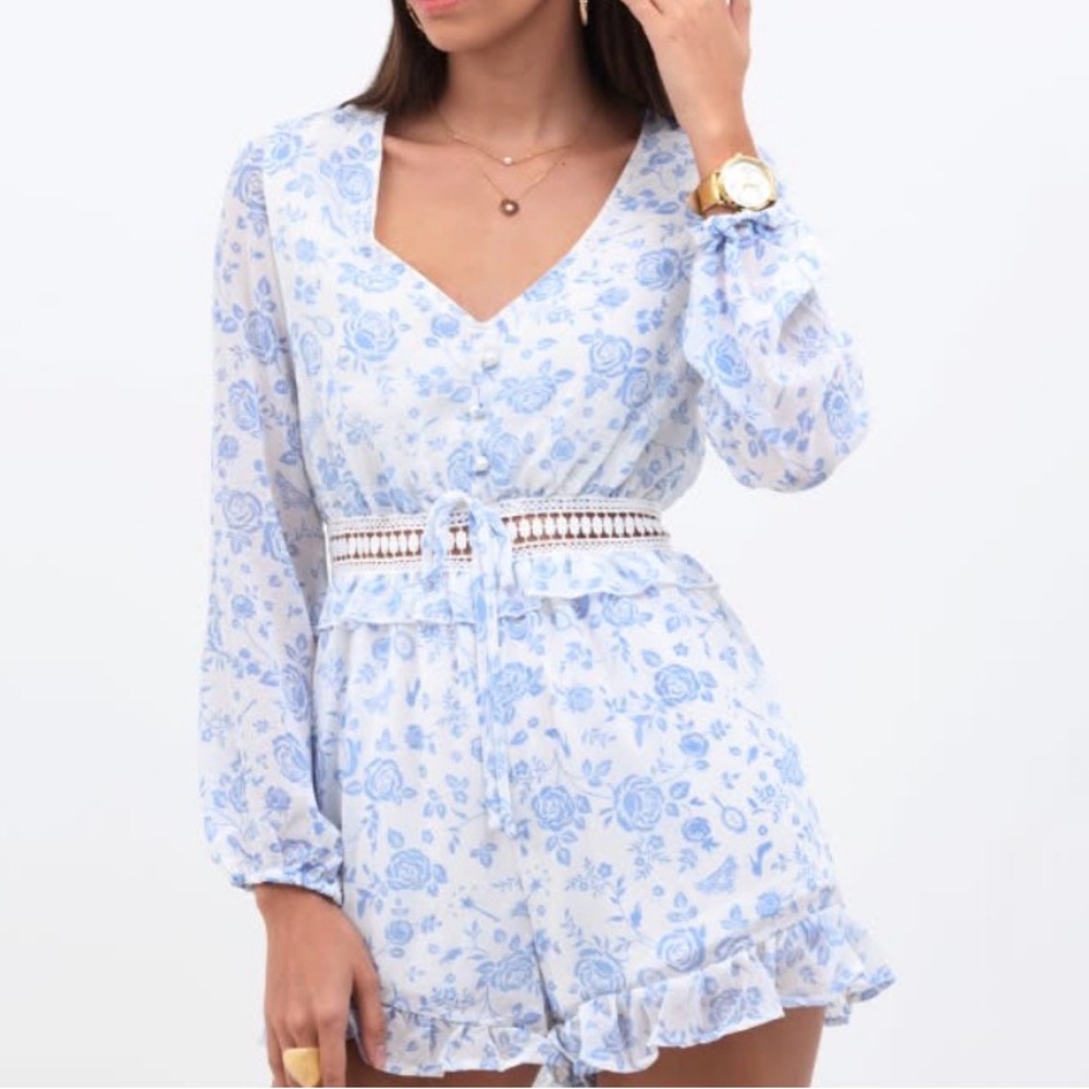 Disney Princess Cottage Core Floral Romper